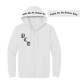 Buttons Zip Hoodie – White